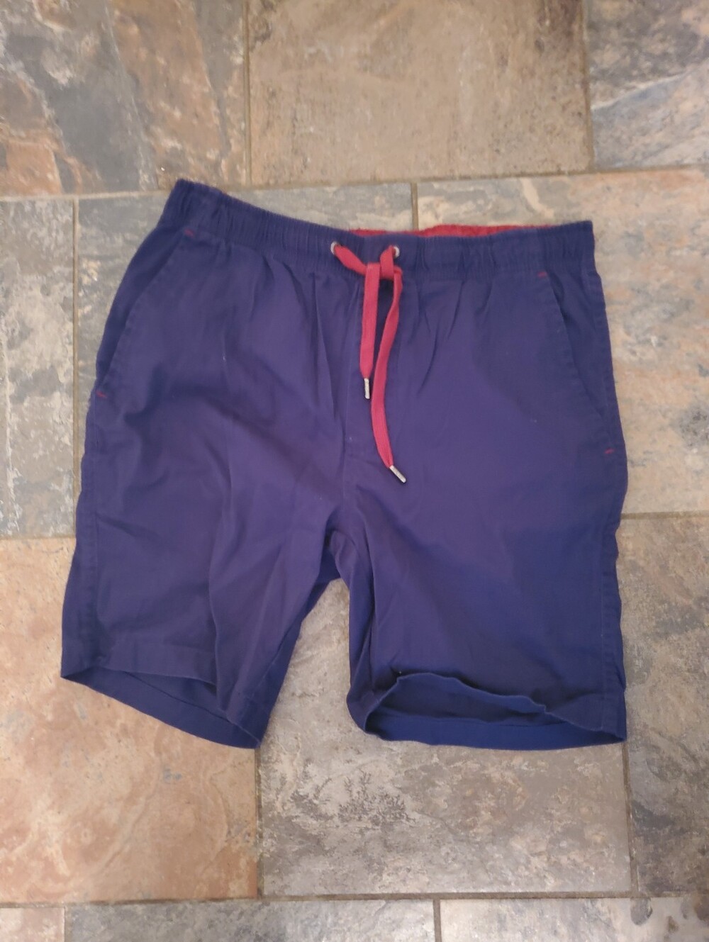 Mr.Swim Navy Swim Hybrids with Red Drawcord